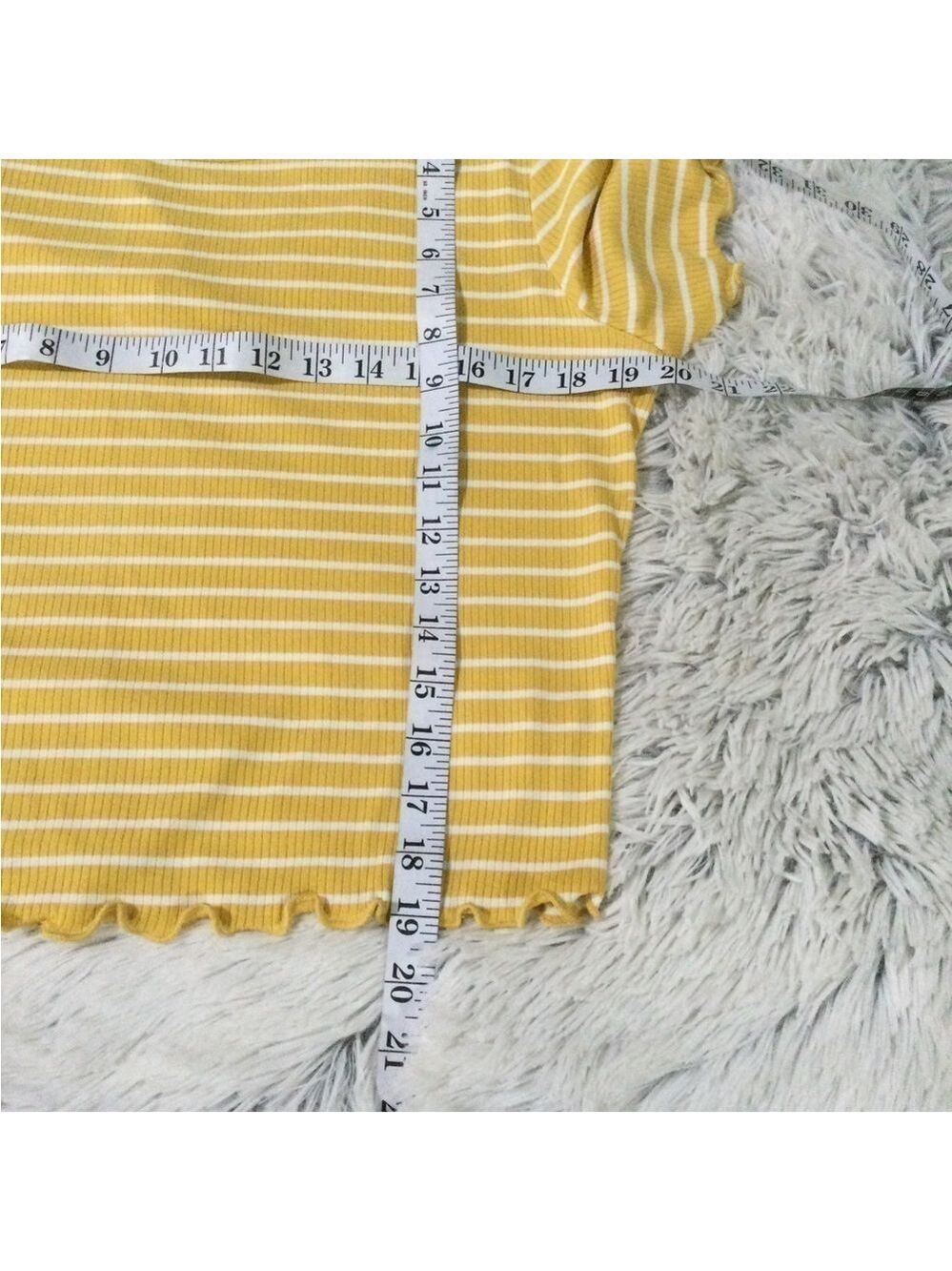 American Rag cropped short sleeve tee Woman’s Juniors size XXL stripes - Picture 3 of 14